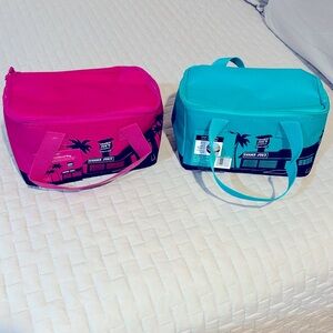 Trader Joe’s excursive mini 1.5 gallon insulated bags pink and turquoise limted